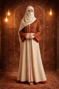 RED PASHMINA ABAYA