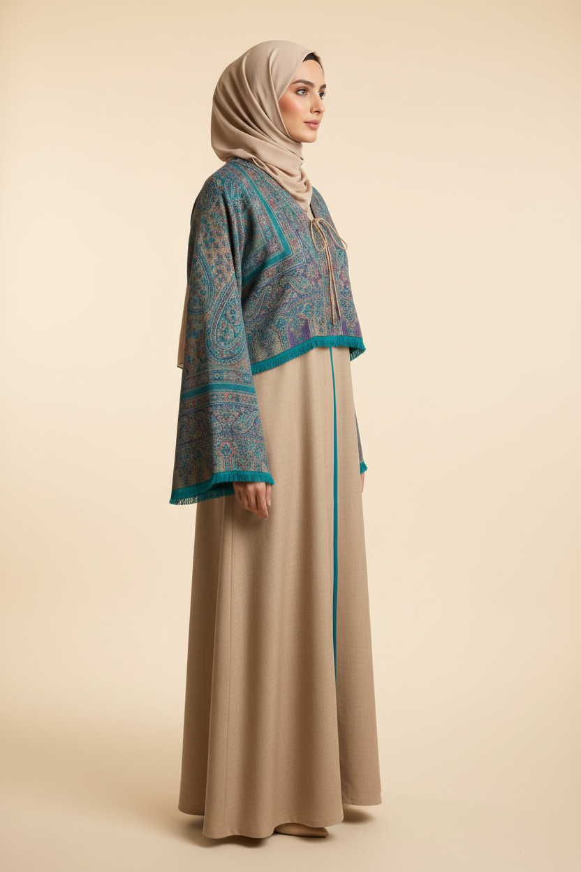 Abaya Side View with Hijab