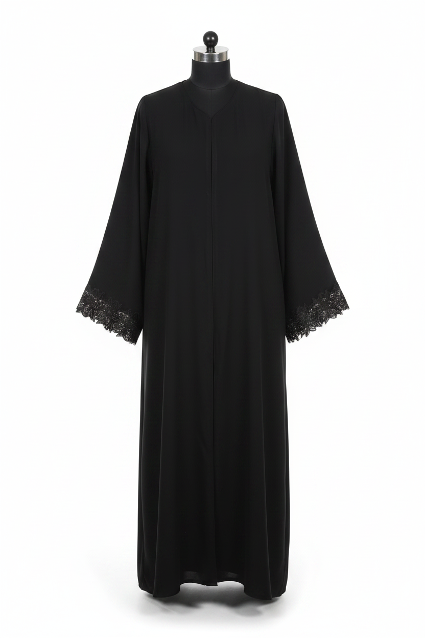 Black Abaya on Dress Form