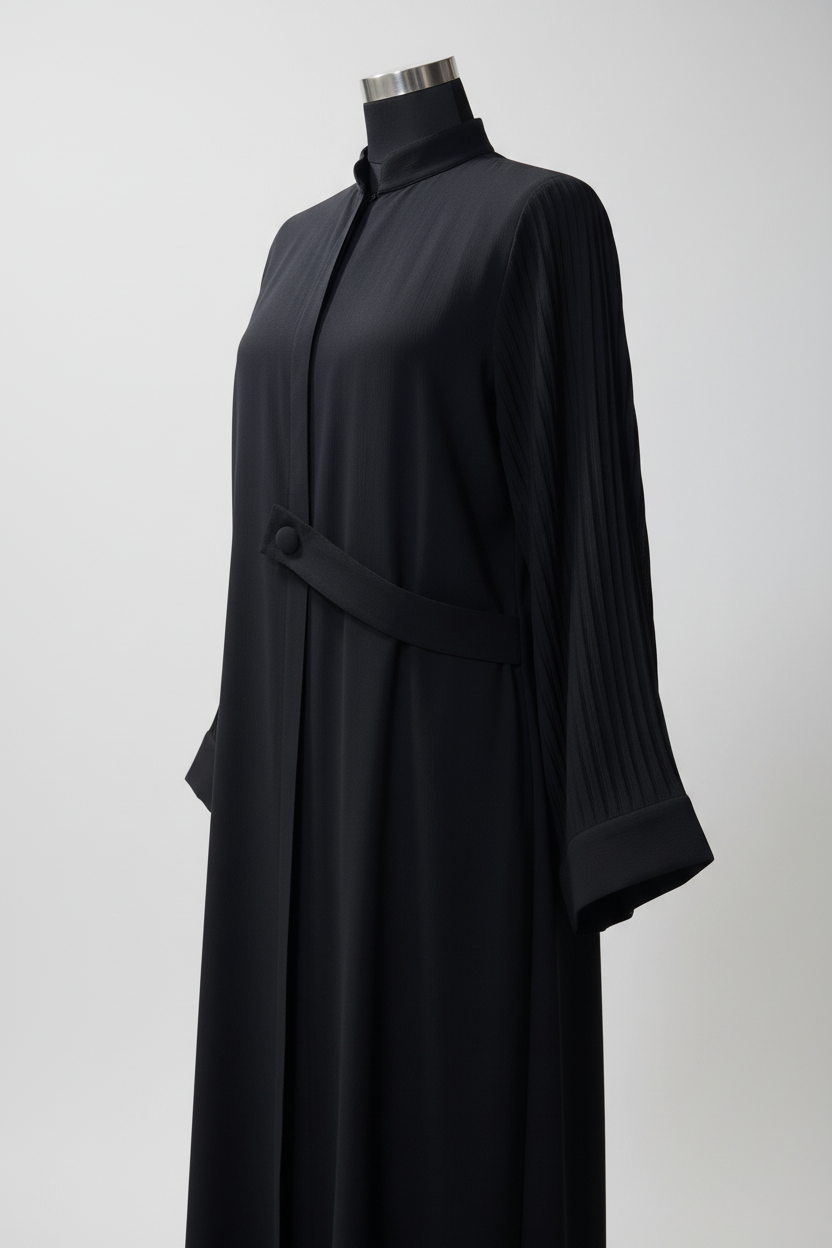 Black Abaya Side Angle