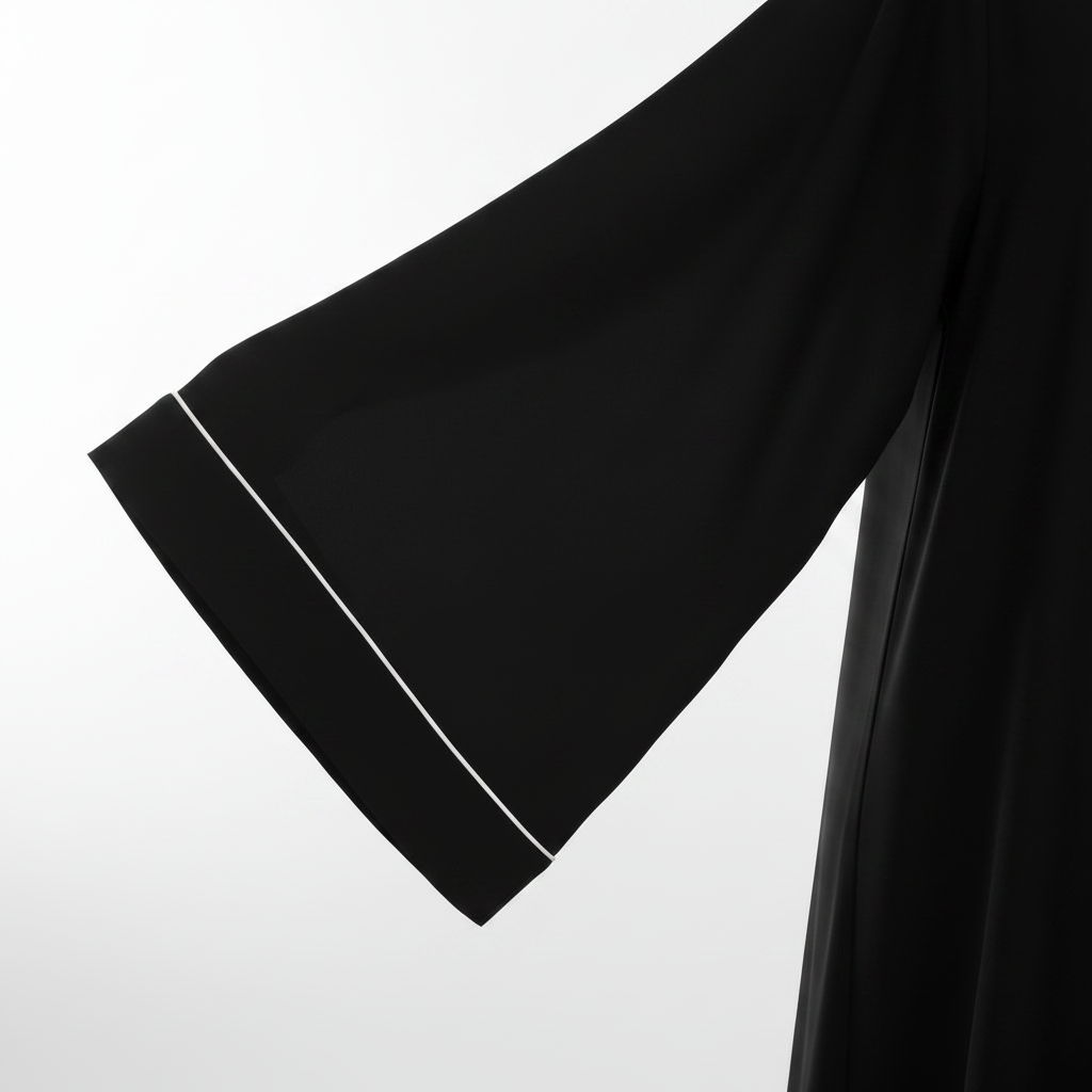 Black Abaya — Wide Sleeve Close-up